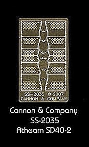 Engine Step Set (Photo-Etched Brass) -- For Athearn SD40-2, HO, Cannon & Company 2035