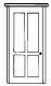Entry Doors -- Four-Panel pkg(4), HO, Alexander Scale 2405