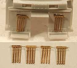 4-Line MU Cables -- Unpainted Brass Castings 2 Pair, HO, Cal Scale 548