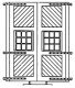 Door -- Engine House Scale 6`6` x 14`6` w/Hinges pkg(4), HO, Grandt Line Products Inc 5102
