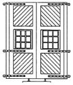 Door -- Engine House Scale 6`6` x 14`6` w/Hinges pkg(4), HO, Grandt Line Products Inc 5102