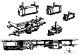 Brake Set -- Westinghouse `UC` Air System for all Standard Steel Passenger Cars, HO, Cal Scale 300