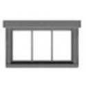 Windows -- 3-Pane Horizontal pkg(12), HO, Tichy Train Group 8243