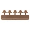 Nut, Bolt & Washer Detail -- 10` Square Nut on Bolt w/20` Washer, Styrene, Rust Color, pkg(40), HO, Tichy Train Group 8274