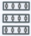 Windows - pkg(12) -- 4 Pane For Work Cars 24 x 24` (Fts .185 x .185` Opening), N, Tichy Train Group 2518