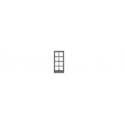4-4 Double-Hung Window with Glazing -- 26 x 63` Scale (Fits .20 x .435` Opening) pkg(12), N, Tichy Train Group 2541
