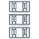 Windows - Double Hung pkg(6) -- 4/4 Double Scale 56 x 64` (Fits .38 x .43` Opening), N, Tichy Train Group 2516