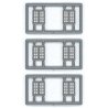 Windows - Double Hung pkg(6) -- 4/4 Double Scale 56 x 64` (Fits .38 x .43` Opening), N, Tichy Train Group 2516