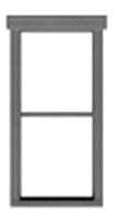 1/1 Double-Hung Window pkg(12), HO, Tichy Train Group 8241