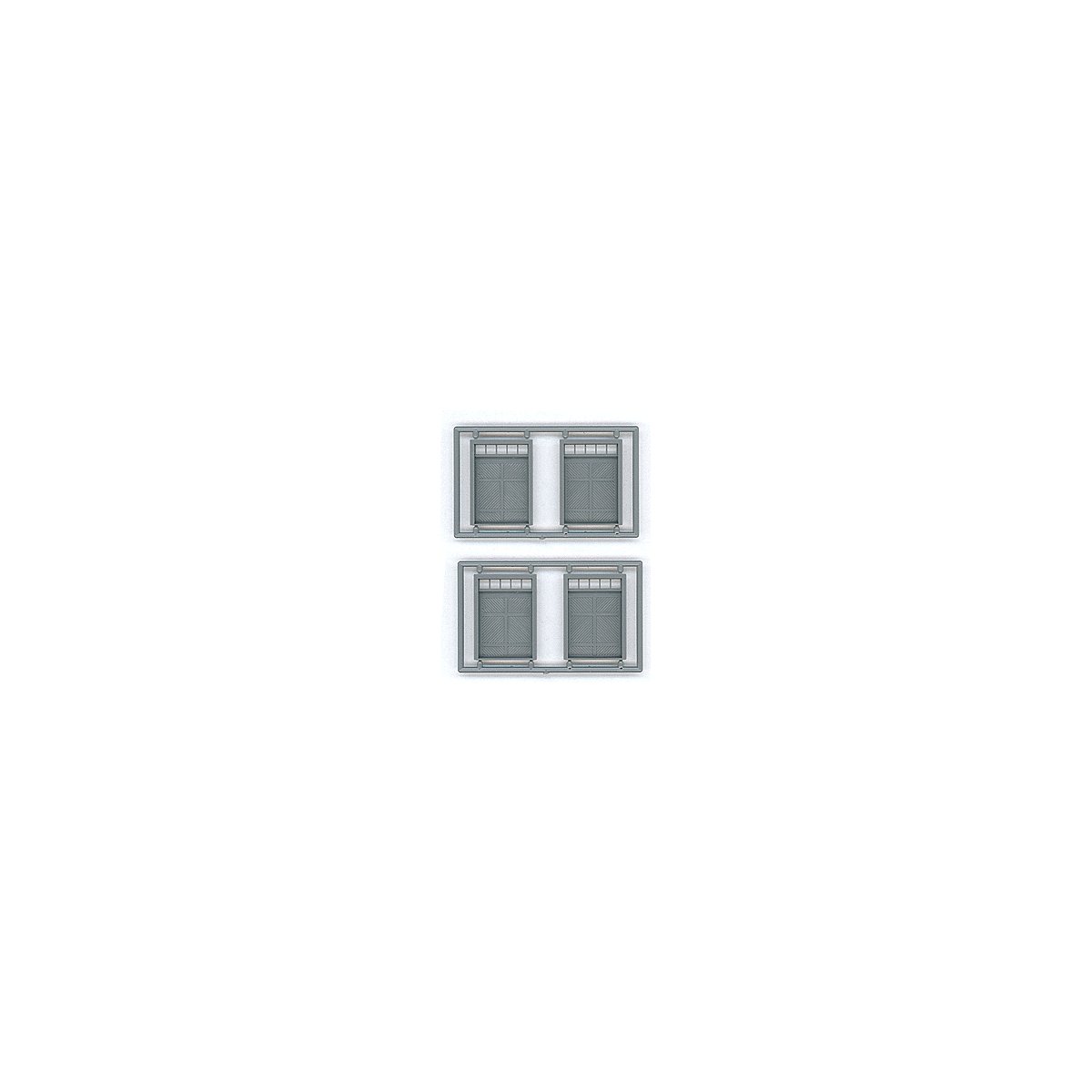 Freight Door w/5 Lite Transom - pkg(4) -- 72 x 108` (Fits .95 x 1.29` Opening), HO, Tichy Train Group 8125