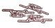Stirrup & Brake Rod Set -- Brown pkg(3), HO, Accurail Inc 182