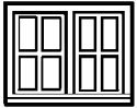 Window pkg(4) -- Double, N, Alexander Scale 2599