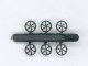 Brake Wheel -- Plastic pkg(6), HO, Cal Scale 487