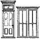 Window/Door Set -- Victorian Storefront, HO, Grandt Line Products Inc 5115
