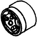 Bearing Caps -- Axle, HO, Details West 244