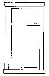 Window large 2-pane 4/, HO, Alexander Scale 2504