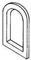 Window small arched 4/, HO, Alexander Scale 2520