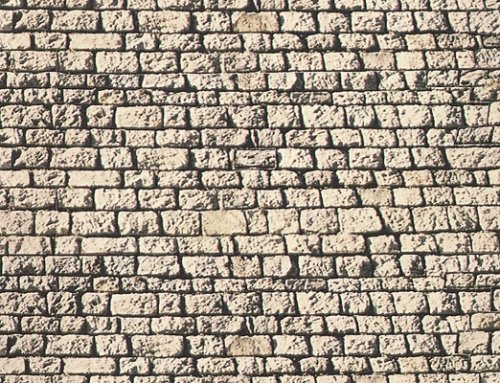 Stone Sheet - 12.5 x 5.9′ Card Stock -- Square Stone, HO, Noch Gmbh & Co 57560