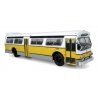 1980 GM Flxible 53102 (Fishbowl) Bus - Assembled -- MBTA Boston (white, yellow, silver, 39 Arborway), HO, Iconic Replicas 870453