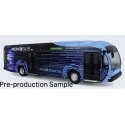Nova Bus LFSe Electric Transit Bus - Assembled -- Nova Bus (Demonstrator blue, black, green), HO, Iconic Replicas 870501
