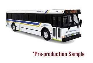 Orion V Transit Bus - Assembled -- Westchester Bee-Line (white, yellow, black), HO, Iconic Replicas 870515