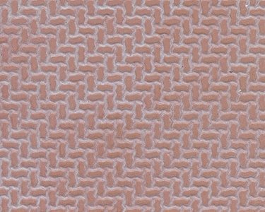Patterned Sheets - Stone - Interlocking Paving - .020 x 7 x 12` pkg(2) -- .150` Red Stones, O, Plastruct Inc 91671