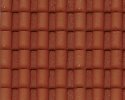 Patterned Sheets - Roofing - Spanish Tile - .020 x 7 x 12` pkg(2) -- .250` Red Tiles, G, Plastruct Inc 91632