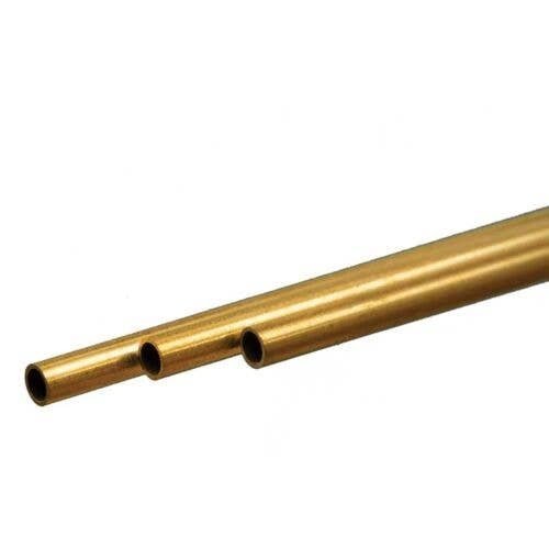 Round Brass Tube -- .16′ 4mm OD 0.45mm Wall x 300mm Long pkg(3), All Scales, K & S Engineering 9822
