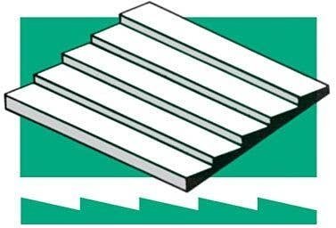 Styrene Siding Clapboard - .040 x 6 x 12` .1 x 15.2 x 30.5cm -- .030` .08cm Spac, All Scales, Evergreen Scale Models 4031