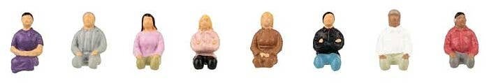 Sitting People without Legs Set 2 -- pkg(8), HO, Faller Gmbh 151700