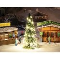 Lighted Christmas Tree - Action Set -- Includes Tree and LED String 3-7/8′ 10cm Tall, HO, Faller Gmbh 181245