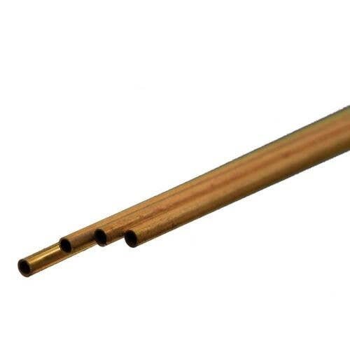 Round Brass Tube -- .08′ 2mm OD 0.225mm Wall x 300mm Long pkg(4), All Scales, K & S Engineering 9832