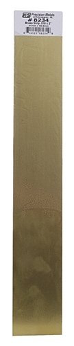 Brass Strip -- 12 x 2` 300 x 50.8mm, .016` .41mm Thick, All Scales, K & S Engineering 8234