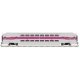 Multi-Level Commuter Coach Trailer - Ready to Run -- Massachusetts Bay Transportation Authority 772 (silver, purple, yellow), N,