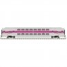 Multi-Level Commuter Coach Trailer - Ready to Run -- Massachusetts Bay Transportation Authority 772 (silver, purple, yellow), N,