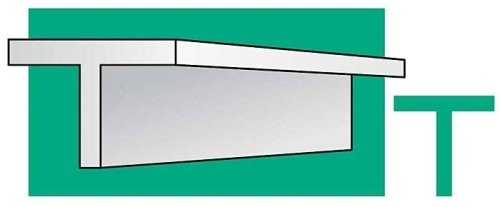 14` Styrene T-Beam/Column -- .092 x .030` pkg(4), All Scales, Evergreen Scale Models 764