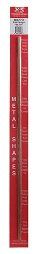 Hexagonal Brass Tube - 12` 30cm Long -- 5/32` 4mm OD, All Scales, K & S Engineering 8273