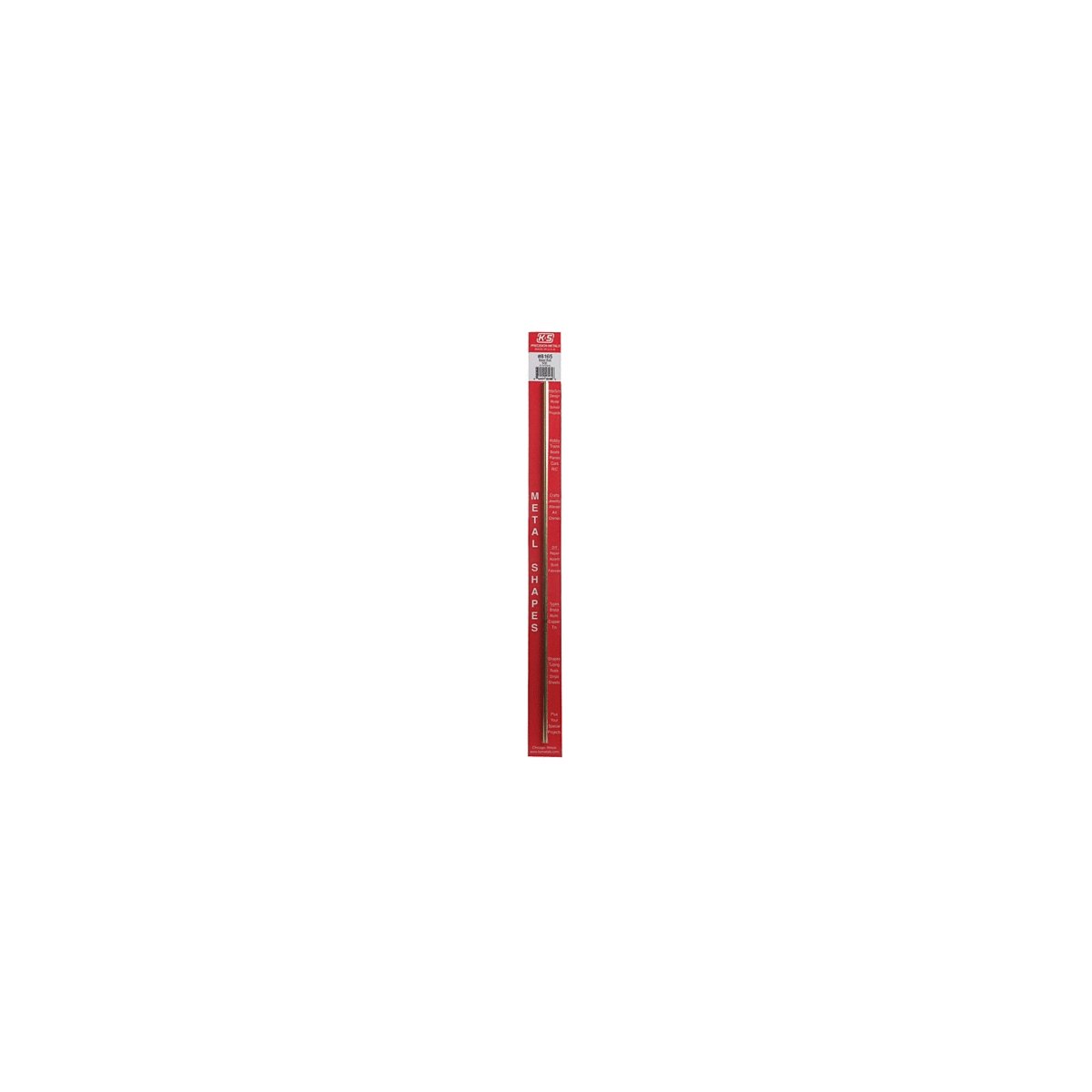 Solid Brass Rod - 12` 30cm Long -- 5/32` 4mm Diameter, All Scales, K & S Engineering 8165