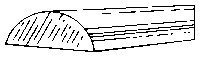 Half Round Moulding -- 3/64 x 24′, I, Northeastern Scale Lumber 490