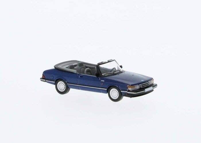 1986 Saab 900 Convertible - Assembled -- Blue, HO, Brekina Automodelle PCX870670
