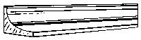 Cove Moulding -- 1/16 x 24′ .16 x 61cm, I, Northeastern Scale Lumber 91