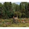 Elevated Deer Stand -- Laser-Cut Wood Kit - 1-1/8 x 1-1/8 x 1-3/4′ 3 x 3 x 4.5cm, HO, Walthers SceneMaster 4111