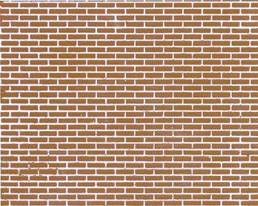 Patterned Sheets - Brick - .020 x 7 x 12` pkg(2) -- .187` Red Bricks, O, Plastruct Inc 91613