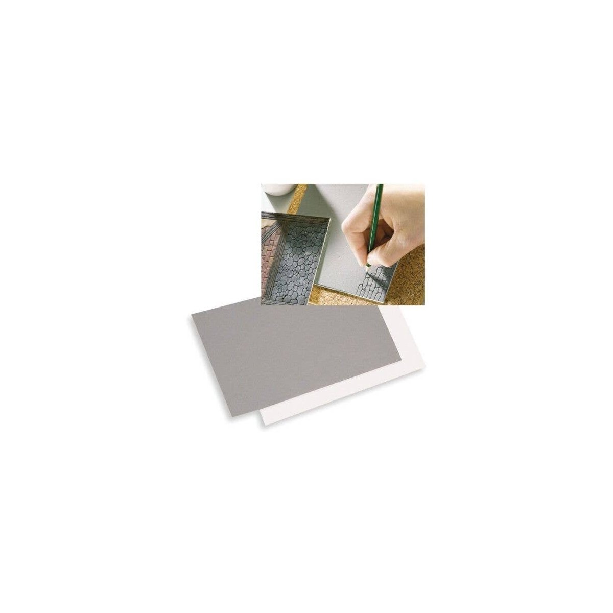 Embossing Sheets -- 11-13/16 x 6-1/4 x 1/8′ 30.8 x 15.8 x .35cm pkg(2), All Scales, Busch Gmbh & Co Kg 7201