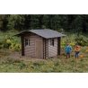 Forest Cabin -- Laser-Cut Wood Kit - 2-1/2 x 2 x 1-1/2′ 6.5 x 5.1 x 4cm, HO, Walthers SceneMaster 4113