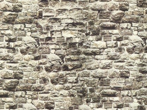 Building Material Cardboard Sheet -- Granite Block 25-3/16 x 5-7/8′ 64 x 15cm, HO, Noch Gmbh & Co 57700