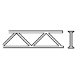Styrene - Open Web Trusses - Warren Style 2 pkg(2) -- 1/8 x 6′ .3 x 15.2cm, All Scales, Plastruct Inc 90651