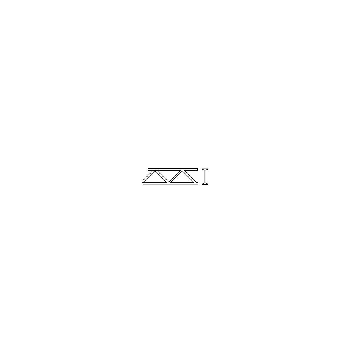 Styrene - Open Web Trusses - Warren Style 2 pkg(2) -- 1/8 x 6′ .3 x 15.2cm, All Scales, Plastruct Inc 90651
