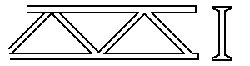 Styrene - Open Web Trusses - Warren Style 2 pkg(2) -- 1/8 x 6′ .3 x 15.2cm, All Scales, Plastruct Inc 90651