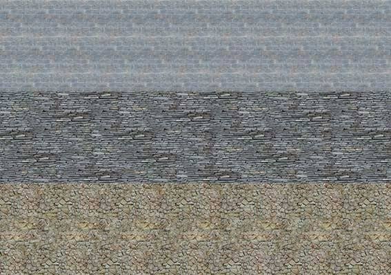 Printed Weathered Cardboard Wall Panel -- Mixed Stone Surfaces 8-1/4 x 5-13/16 x 1/32′ 21 x 14, HO, Busch Gmbh & Co Kg 7443